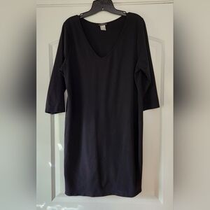 VENUS WOMEN'S BLACK V-NECK POLYESTER DRESS SIZE XL